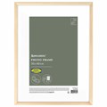 Рамка 30х40 см небьющаяся, аналог IKEA, багет 12 мм, дерево, BRAUBERG "Woodray", цвет натуральный, 391361 391361