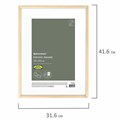 Рамка 30х40 см небьющаяся, аналог IKEA, багет 12 мм, дерево, BRAUBERG "Woodray", цвет натуральный, 391361 391361