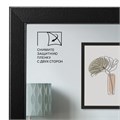 Рамка 30х40 см небьющаяся, КОМПЛЕКТ 2 штуки, багет 21 мм, МДФ, BRAUBERG "Idea", черная, 391395 391395