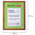 Рамка 30х40 см, дерево, багет 18 мм, BRAUBERG "HIT", темная вишня, стекло, 390258 390258