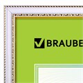 Рамка 30х40 см, пластик, багет 30 мм, BRAUBERG "HIT4", белая с двойной позолотой, стекло, 391002 391002