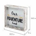 Рамка-копилка 14х14 см для фото 13,5х13,5 см, стекло, МДФ, BRAUBERG "Adventure", 391257 391257