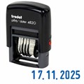 Датер-мини месяц цифрами, оттиск 22х4 мм, синий, TRODAT 4820 BANK, корпус черный, 82498 235580