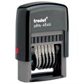 Нумератор 6-разрядный, оттиск 25х4 мм, синий, TRODAT 4846, корпус черный 230549