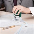 Оснастка для печатей оттиск D=42 мм, синий, TRODAT IDEAL 46042, корпус ИЗУМРУД, крышка, подушка,191407 238376