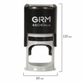 Оснастка для печатей, оттиск D=40 мм, синий, GRM 46040, корпус черный, крышка, подушка, 120900004 231674