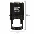 Оснастка для печатей, оттиск D=42 мм, синий, GRM 46042 Hummer, корпус черный, крышка, подушка, 121500200 235297