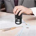 Оснастка для печатей, оттиск D=45 мм, синий, TRODAT 4645, корпус черный, крышка, подушка 230928