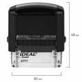 Штамп стандартный "ВХОД №", оттиск 38 х 14 мм, синий, TRODAT IDEAL 4911 DB - 1.22, 161488 238380