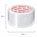 Клейкая лента упаковочная 48 мм х 66 м КРИСТАЛЬНАЯ, индивидуальная упаковка, толщина 45 микрон, BRAUBERG, 440153 440153