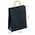 Крафт-пакет бумажный "Black" 26х15х35 см, с кручеными ручками, плотность 80 г/м2, моноцвет, 112429 701004