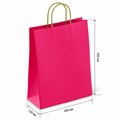 Крафт-пакет бумажный "Ruby red" 26х15х35 см, с кручеными ручками, плотность 80 г/м2, моноцвет, 112412 701002