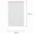 Пакеты с замком ZIP LOCK "зиплок", комплект 100 шт., 100х150 мм, ПВД, толщина 35 микрон, BRAUBERG, 606211 606211