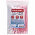 Пакеты с замком ZIP LOCK "зиплок", комплект 100 шт., 120х170 мм, ПВД, толщина 35 микрон, BRAUBERG, 606212 606212