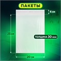 Пакет БОПП с клеевым клапаном, КОМПЛЕКТ 100 шт., 20х25+4 см, толщина 30 мкм, с усиленным швом 608600