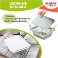 Форма алюминиевая с крышкой для выпечки и хранения, 490 мл, КОМПЛЕКТ 50 шт., 150х124 мм, LAIMA, 607799 607799