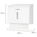Диспенсер для полотенец LAIMA PROFESSIONAL BASIC (Система H2), Z-сложения, белый, ABS, 605049 605049