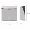 Диспенсер для полотенец LAIMA PROFESSIONAL INOX, (Система H2) Z-сложения, нержавеющая сталь, зеркальный, 605695 605695
