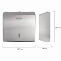 Диспенсер для полотенец LAIMA PROFESSIONAL INOX, (Система H2) Z-сложения, нержавеющая сталь, матовый, 605694 605694