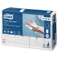 Полотенца бумажные 110 штук, TORK (Система H2) Premium, КОМПЛЕКТ 21 штука, 2-слойные, белые, 21х34, Interfold, 100288 124550