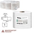 Полотенца бумажные с центральной вытяжкой 300 м, VEIRO (Система M2) BASIC, 1-слойные, цвет натуральный, КОМПЛЕКТ 6 рулонов, KP105 127098