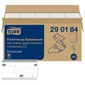 Полотенца бумажные, 200 шт., TORK (Система H3) ADVANCED, 2-слойные, белые, ZZ (V-сложение), КОМПЛЕКТ 20 пачек, 290184 126508