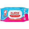 Салфетки влажные 120 шт., АНТИБАКТЕРИАЛЬНЫЕ, с пластиковым клапаном, LAIMA "Antibacterial", 112497 112497