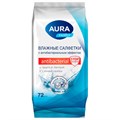 Салфетки влажные, 72 шт., AURA "Family", антибактериальные, для всей семьи, 26065, 7044 127493