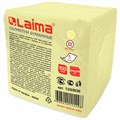 Салфетки бумажные 100 штук, 24х24 см, LAIMA, жёлтые (пастельный цвет), 100% целлюлоза, 126908 126908