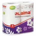 Бумага туалетная бытовая, спайка 4 шт., 3-х слойная, (4х18 м), LAIMA, белая, 128724 128724
