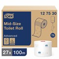 Бумага туалетная 100 м, TORK (Система Т6), комплект 27 шт., Advanced, 2-слойная, белая, 127530 126135