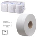 Бумага туалетная 200 м, KIMBERLY-CLARK Scott, КОМПЛЕКТ 12 шт., Performance Jumbo, 2-слойная, белая, артикул 8512 126127