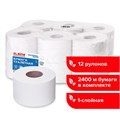 Бумага туалетная 200 м, LAIMA (T2), UNIVERSAL WHITE, 1-слойная, цвет белый, КОМПЛЕКТ 12 рулонов, 111335 111335