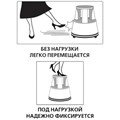 Стремянка-табурет передвижная, 2 ступени, на колесах (под нагрузкой статична), 43 см, пластик, до 150 кг, 640104 602306