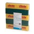 Губки VILEDA "Виледа", комплект 10 шт., для любых поверхностей, желтые, зеленый абразив, 7х15 см, 101397 602096