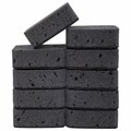 Губки для посуды BIG BLACK 95х70х35 мм КОМПЛЕКТ 10 шт., КРУПНОПОРИСТЫЙ поролон/абразив LAIMA, 608650 608650