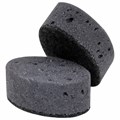 Губки для посуды OVAL BLACK 95х65х35 мм КОМПЛЕКТ 6 шт., КРУПНОПОРИСТЫЙ поролон/абразив LAIMA, 608649 608649