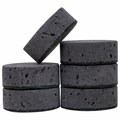 Губки для посуды OVAL BLACK 95х65х35 мм КОМПЛЕКТ 6 шт., КРУПНОПОРИСТЫЙ поролон/абразив LAIMA, 608649 608649