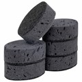 Губки для посуды OVAL BLACK 95х65х35 мм КОМПЛЕКТ 6 шт., КРУПНОПОРИСТЫЙ поролон/абразив LAIMA, 608649 608649