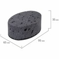 Губки для посуды OVAL BLACK 95х65х35 мм КОМПЛЕКТ 6 шт., КРУПНОПОРИСТЫЙ поролон/абразив LAIMA, 608649 608649