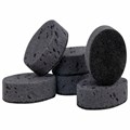 Губки для посуды OVAL BLACK 95х65х35 мм КОМПЛЕКТ 6 шт., КРУПНОПОРИСТЫЙ поролон/абразив LAIMA, 608649 608649