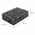 Губки для посуды SQUARE BLACK 98х66х30 мм, КОМПЛЕКТ 10 шт., КРУПНОПОРИСТЫЙ поролон/абразив LAIMA, 608648 608648