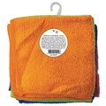 Салфетки из МИКРОФИБРЫ 25х25 см, КОМПЛЕКТ 4 шт. (2 стандарт, 2 клетка), 180 г/м2, ЛЮБАША, 603936 603936