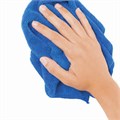 Тряпка для мытья пола, ПЛОТНАЯ микрофибра, 70х80 см, синяя, 220 г/м2, ЛЮБАША "ПЛЮС", 606309 606309