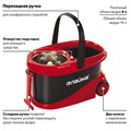 Комплект для уборки: швабра, ведро 19 л/9 л с отжимом центрифуга, 2 круглые насадки, LAIMA, 606303, M029B 606303