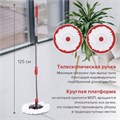 Комплект для уборки: швабра, ведро 7 л/5 л с отжимом центрифуга, 2 насадки, черный, LAIMA, 607487 607487