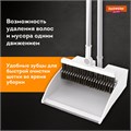Совок для мусора + щетка-телескоп, рукоятка 63-108 см, с магнитным креплением, бело-серый, DASWERK, 608950 608950