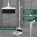 Совок для мусора + щётка на телескопических рукоятках 59-93 см, бело-серый, LAIMA, 608952 608952