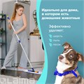 Швабра с флаундером 40 см, телескопический черенок 130 см, резьба 1,6 см, микрофибра/абразив (ТИП К), LAIMA, 601462 601462