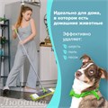 Швабра с флаундером 40 см, черенок 110 см евро, насадка МОП микрофибра СИНЕЛЬ, индивидуальная упаковка пакет, ЛЮБАША, 606313 606313